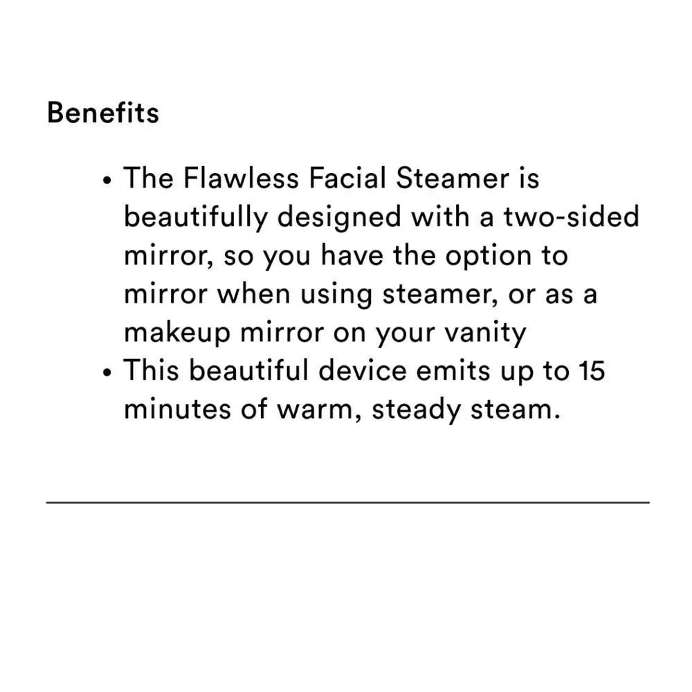 Finishing‎ Touch Flawless Facial Steamer